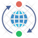 Telecommunication Teleport Export Import Delivery Data Digital Icon