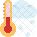 Temperature Thermometer Snowflake Icon