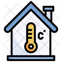 Temperature Control Thermometer Smart Home Icon