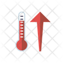 Tempreture Incease High Tempreture Thermometer Icon