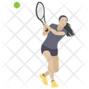 Tennis Playing Tennis Player Girl Sports Icon