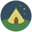 Tent Camping Night Icon