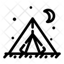 Tent Travel Bonfire Icon