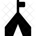 Tent, Flag, Adventure, Tracking Icon