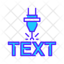 Text Laser Cutting  Icon