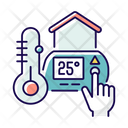 Thermostat Setting House Icon
