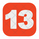 Thirteen Number Math Icon