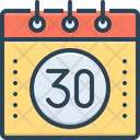 Thirty Calender Page Icon