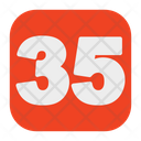 Thirty Five Number  Icon