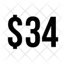 Thirty Four Dollar  Icon