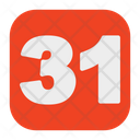 Thirty One Number  Icon