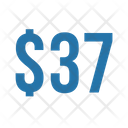 Thirty seven dollar  Icon