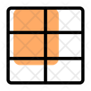 Three Column Horizontal Grid Icon