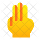 Three Finger Hand Icon