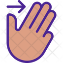 Three Finger Swipe Gesture Icon