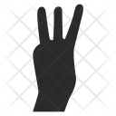 Three Fingers Hand Icon