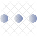 Three horizontal dots menu  Icon
