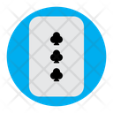 Three Of Clubs Icon