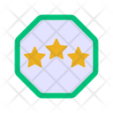 Three Stars Badge Icon