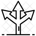 Three Way Intersection Icon