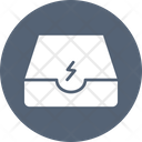 Thunder With Tray Email Fast Icon