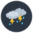 Lighting Shower Thunderstorm Heavy Rain Icon