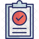 Tick On Sheet Approved Action Plan Icon