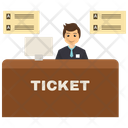 Ticket Counter Ticketing Booking Icon