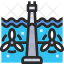 Tidal Energy Water Energy Turbine Icon