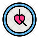 Time Clock Heart Icon