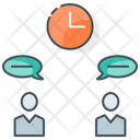 Fifteen Min Daily Scrum Time Conversation Communication Icon