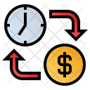 Time Is Money Business Time Clock Icon