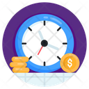 Business Time Time Is Money Financial Time Icon