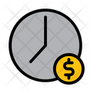 Time Is Money Clock Dollar Icon