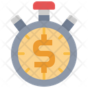 Time Is Money Dollar Timer Icon