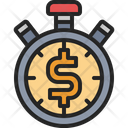 Time Is Money Dollar Timer Icon