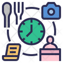 Time Management Activities Dailylife Icon