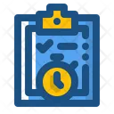Time Report Icon - Download in Colored Outline Style