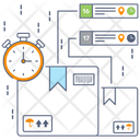 Time Tracker Delivery Time Logistic Service Icon