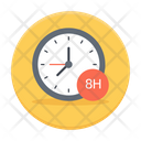 Timer Clock 8 Hr Duty Icon
