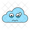 Tired Cloud Stress Cloud Cloud Emoji Icon