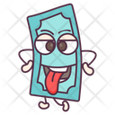 Tongue Out Banknote Currency Money Icon