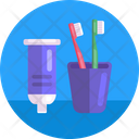 Tooth Hygiene Toothpaste Toothbrush Icon