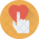 Heart Touch Finger Icon