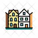 Townhome House Color Icon