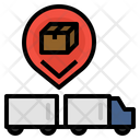 Trailer Tracking Courier Icon