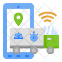 Transportation Logistics Digital Transformation Iot Tracker Supply Chain Icon