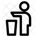 Trash Can Litter Littering Icon