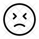 Trauriges Schielen Symbol
