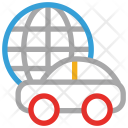 Travel Car Globe Icon